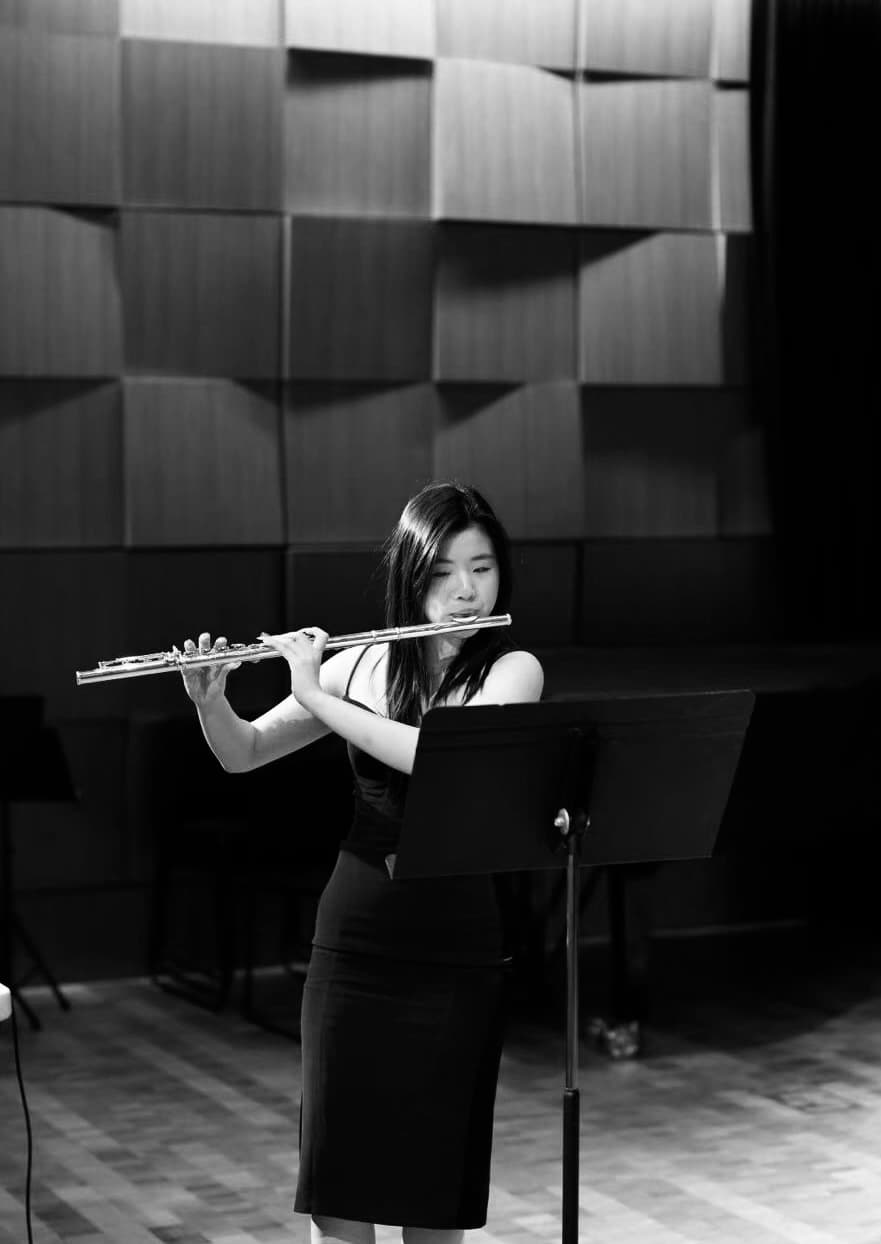 Tiffany Zhao performing flute